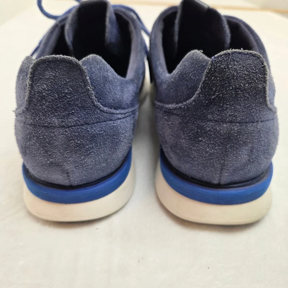 Cole Haan Grand OS Men‎ Navy Blue Suede Plain Toe Oxford Shoes Lace Up